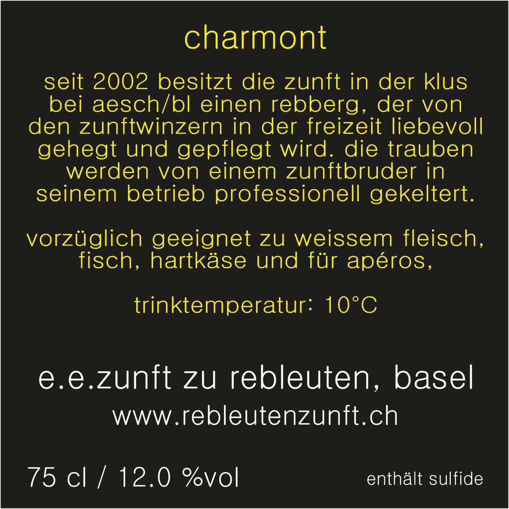E.E. Zunft zu Rebleuten - Rebjahr E.E. Zunft zu Rebleuten - Rebjahr