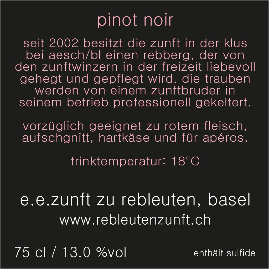E.E. Zunft zu Rebleuten - Rebjahr E.E. Zunft zu Rebleuten - Rebjahr