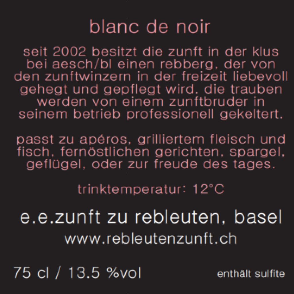 E.E. Zunft zu Rebleuten - Rebjahr E.E. Zunft zu Rebleuten - Rebjahr